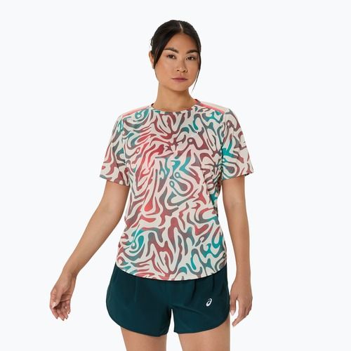 Дамска тениска за бягане ASICS Road All Over Print Top birch