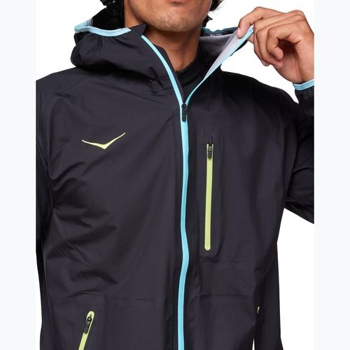 Мъжко яке за бягане HOKA Tecsky Waterproof black