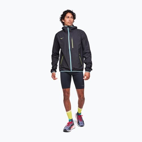 Мъжко яке за бягане HOKA Tecsky Waterproof black