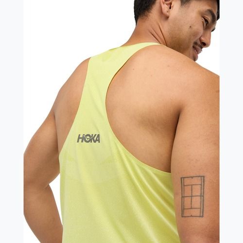 Мъжка тениска за бягане HOKA Race Singlet hoka citrus