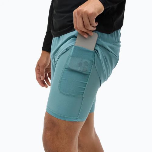 Мъжки къси панталони за бягане HOKA Glide 7'' 2in1 nountain fog