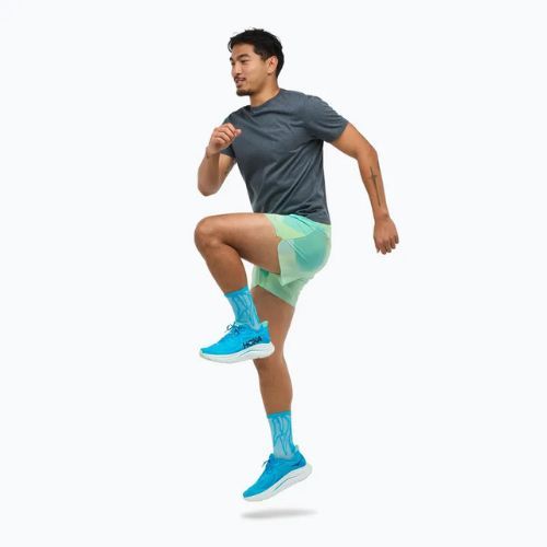 Мъжки къси панталони за бягане HOKA Glide With Brief 5" tart apple mist