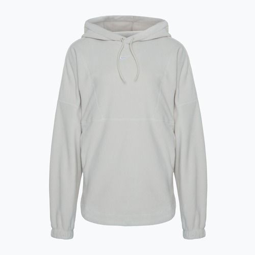 Дамски суитшърт Nike One Therma-FIT светло кафяво/бяло