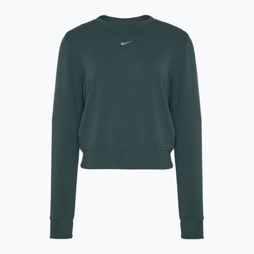 Nike Dri-FIT One Crew Neck French Terry дамски суитшърт vintage green/ black