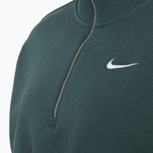 Дамски Nike Sportswear Phoenix Fleece 1/2 Zip Cropped винтидж зелен/сайл суитшърт