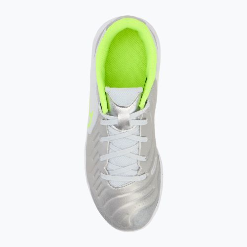 Детски футболни обувки Nike Tiempo Legend 10 Academy IC metallic silver/black/volt