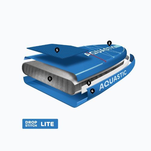 Комплект надуваема дъска SUP AQUASTIC Perth Pro 11'2" all-round blue