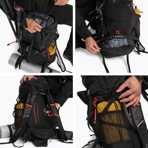 Туристическа раница KADVA Vagabundo 40 л черна
