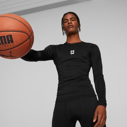 Мъжка баскетболна блуза с дълъг ръкав PUMA Hoops Team Top Baselayer puma black