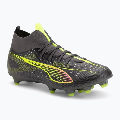 Мъжки футболни обувки PUMA Ultra 5 Match+ FG/AG matte aged silver/yellow alert/puma aged silver