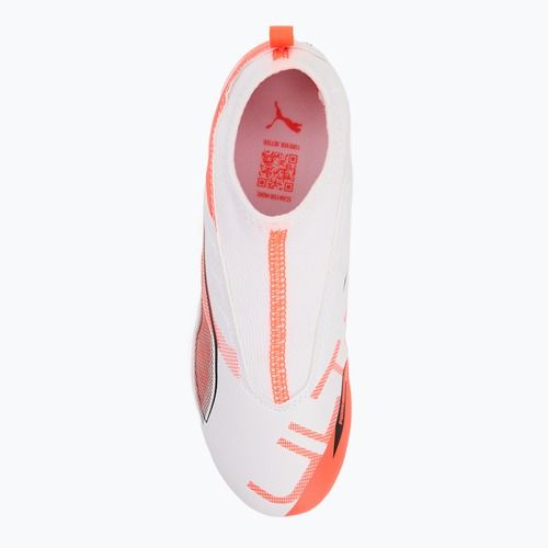 Детски футболни обувки PUMA Ultra 5 Match+ LL FG/AG Jr. puma white/puma black/glowing red