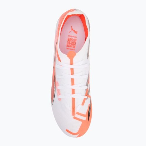 Мъжки футболни обувки PUMA Ultra 5 Match FG/AG puma white/puma black/glowing red