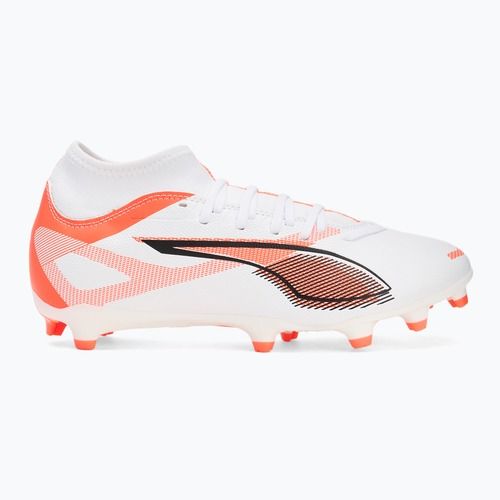 Мъжки футболни обувки PUMA Ultra 5 Play+ FG/AG puma white/puma black/glowing red