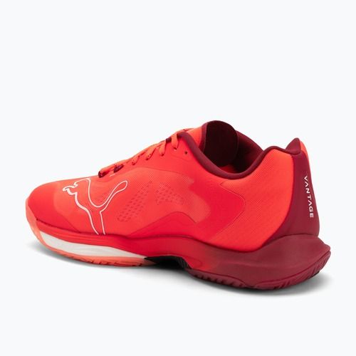 Обувки за хандбал PUMA Vantage Nitro сияйно червено / пума бяло / тъмно малиново / пума черно