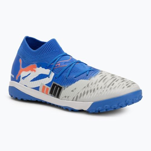 PUMA Future 8 Match Forever TT мъжки футболни обувки в бяло/ултрасиньо/пеперудено сиво/пума черно/светло червено