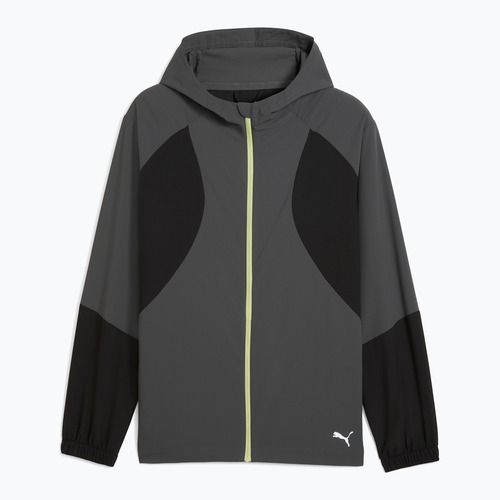 Мъжко яке за бягане PUMA Run Ultraweave с качулка, тъмно сиво