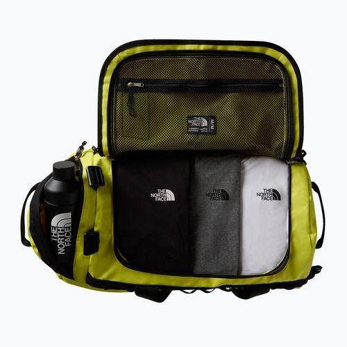 Пътна чанта The North Face Base Camp Duffel M 71 l sulphur spring green/tnf black