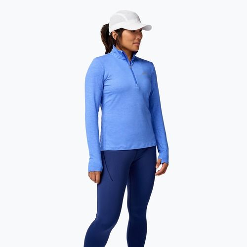 Дамски анцуг Brooks Dash 1/2 Zip 2.0 htr bluebell за бягане с дълъг ръкав