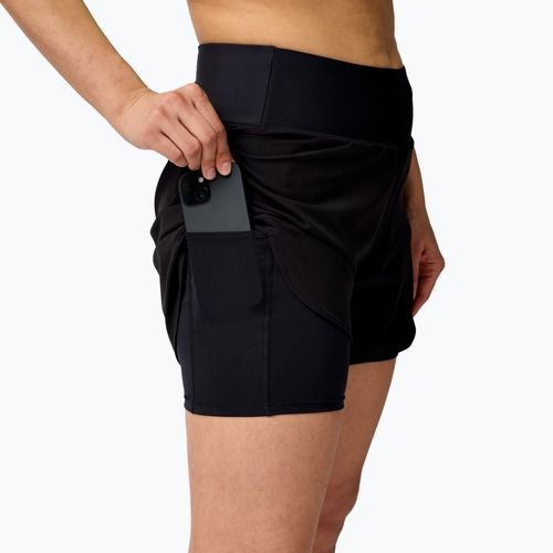 Дамски къси панталони за бягане Brooks Chaser 5" 2IN1 2.0, черни