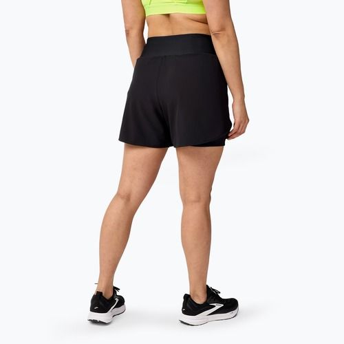 Дамски къси панталони за бягане Brooks Chaser 5" 2IN1 2.0, черни