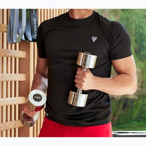 Хромирани дъмбели TREXO 2х7 kg silver