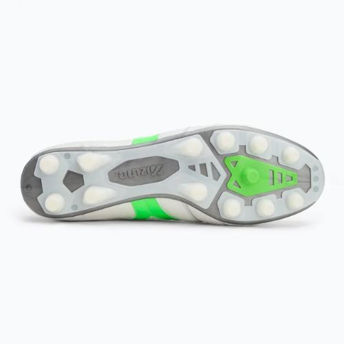 Мъжки футболни обувки Mizuno Morelia II Elite Md white/neon green/galaxy silver