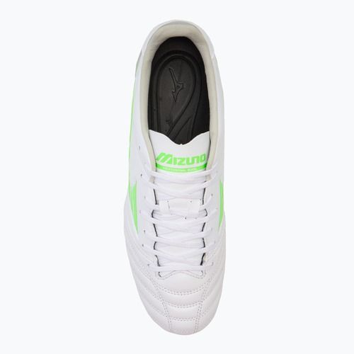 Мъжки футболни обувки Mizuno Morelia IV Pro Mix white/neon green/cool gray 3c