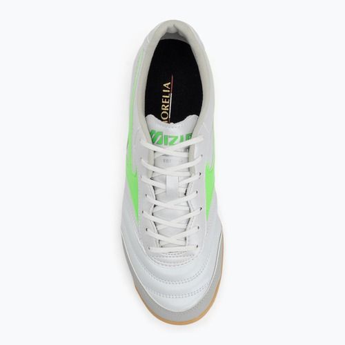 Мъжки футболни обувки Mizuno Morelia Sala Pro IN white/neon green/galaxy silver