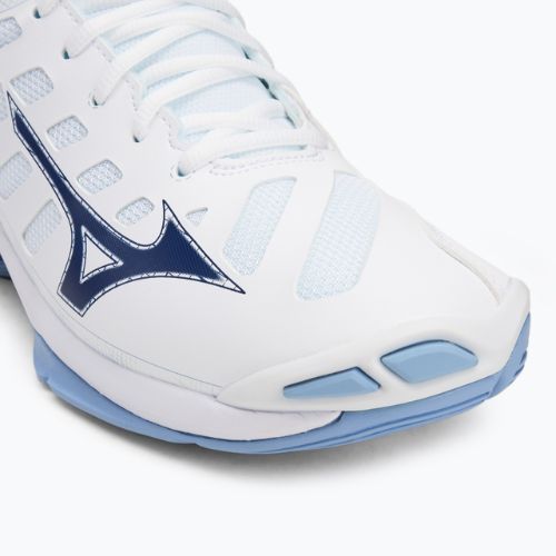 Обувки за волейбол Mizuno Wave Voltage 2 Mid white/bellwether blue/bel air blue