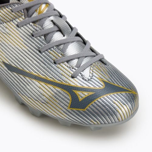 Детски футболни обувки Mizuno α II Select Jr Md galaxy silver/8605 c/gold
