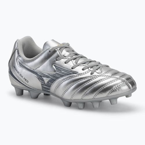 Детски футболни обувки Mizuno Monarcida Neo III Select Jr Md galaxy silver/8605 c/gold