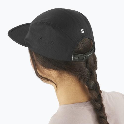 Salomon 5 Panel дълбока черна бейзболна шапка