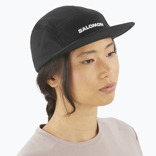 Salomon 5 Panel дълбока черна бейзболна шапка