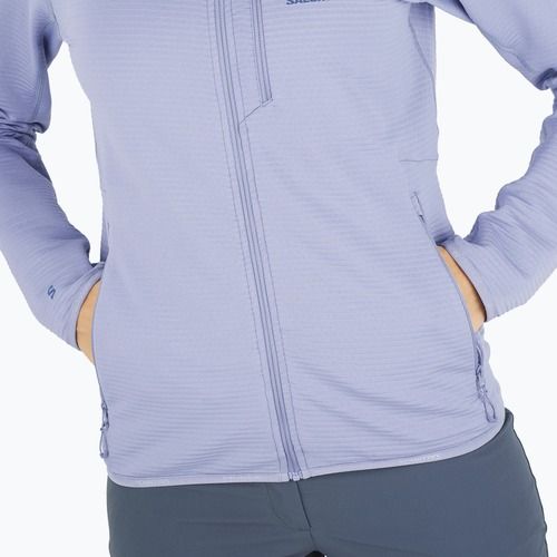 Дамско яке за трекинг Salomon Lightwarm Full Zip blue granite