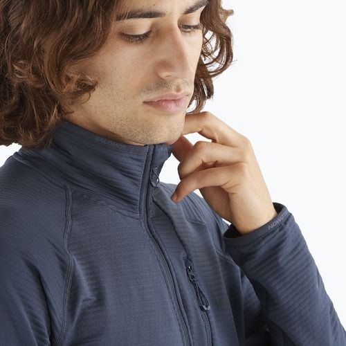 Мъжки потник за трекинг Salomon Lightwarm Full Zip blue nights