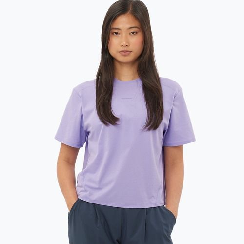 Дамска тениска Salomon Trackline SS violet tulip