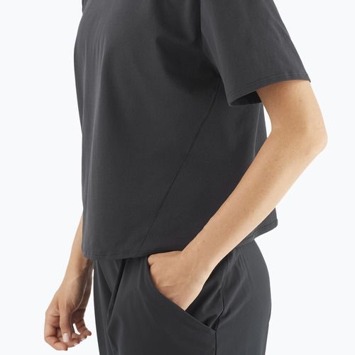 Дамски потник Salomon Trackline Tee SS deep black