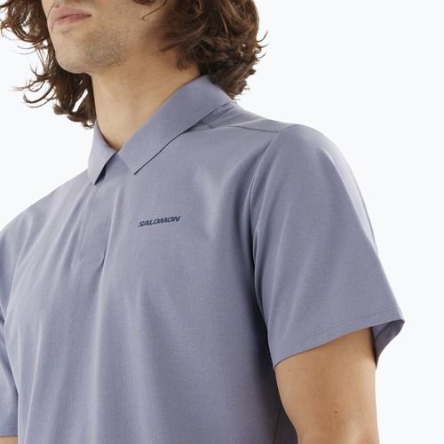 Мъжка тениска Salomon Trackline Polo Blue Granite
