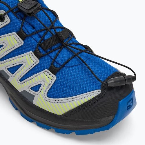 Salomon XA PRO V8 WP детски туристически обувки морско синьо/черно/остро зелено