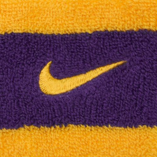 Лента за глава Nike Swoosh Wristbands university gold/court purple/university gold