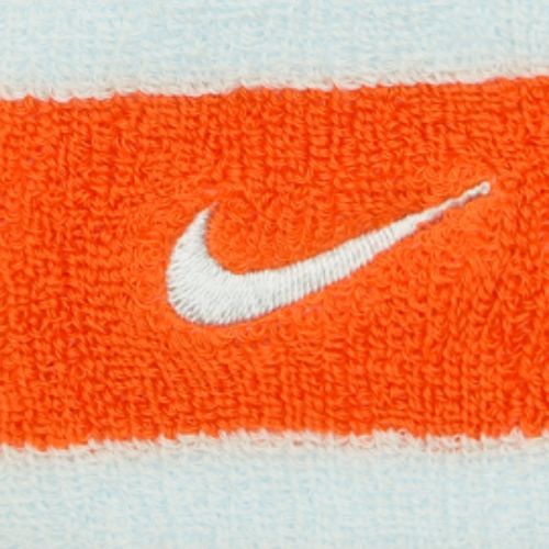 Лента за глава Nike Swoosh Wristbands glacier blue/safety orange/glacier blue