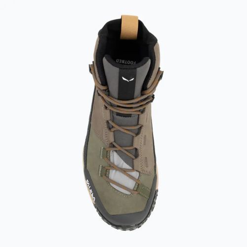 Salewa мъжки ботуши за трекинг Puez Leather Mid Ptx bungee cord / onyx