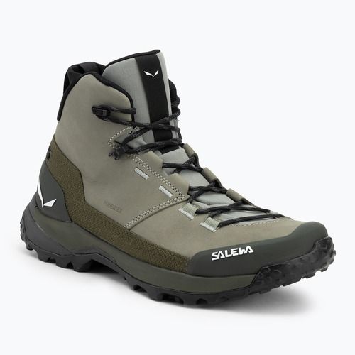 Salewa мъжки ботуши за трекинг Puez Leather Mid Ptx shadow / dark olive