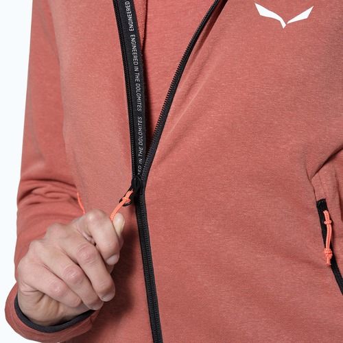 Salewa дамски трекинг суитчър Agner Hemp 2 с качулка etruscan red