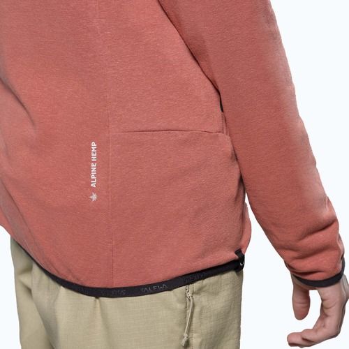 Salewa дамски трекинг суитчър Agner Hemp 2 с качулка etruscan red