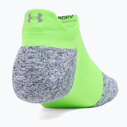 Чорапи Under Armour Dry Run Cushion No Show Tab хипер зелен/хипер зелен/отразителен
