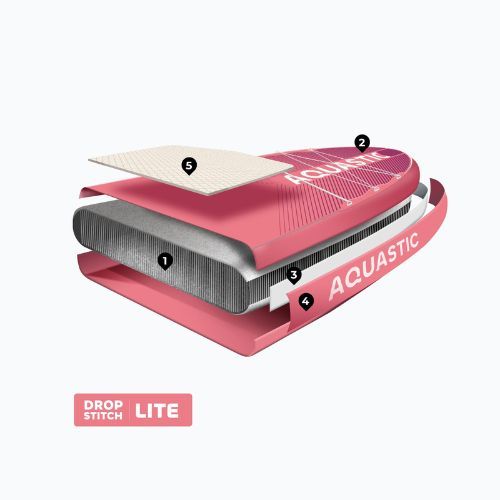 SUP дъска AQUASTIC Perth Pro 11'2" all-round pink