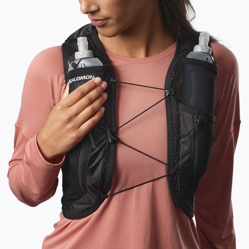 Дамска жилетка за бягане Salomon Active Skin 12 Set black/metal