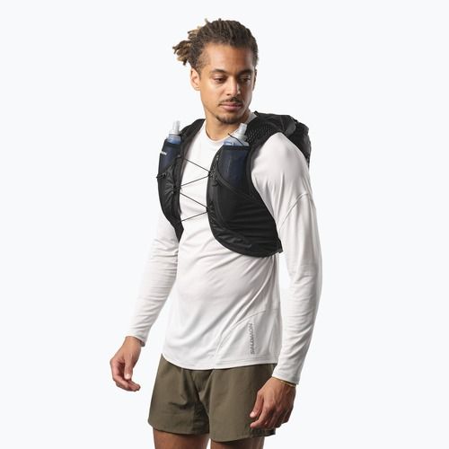 Salomon Active Skin 12 No Flasks жилетка за бягане черна/метална