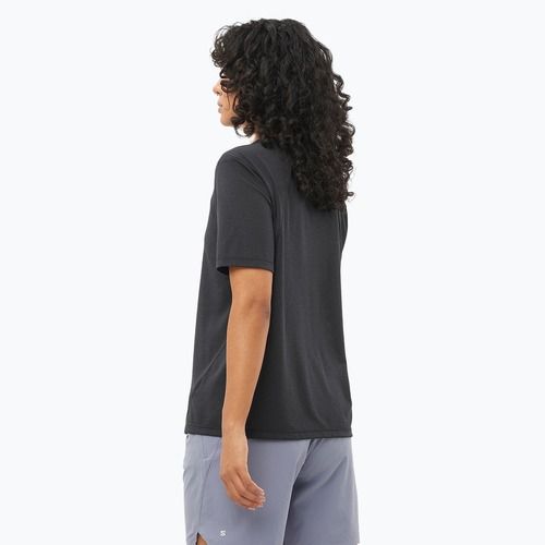Дамска тениска за бягане Salomon SHAKEout Core deep black